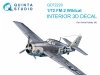Quinta Studio QD72220 FM-2 Wildcat 3D-Printed & coloured Interior on decal paper (Arma Hobby) 1/72